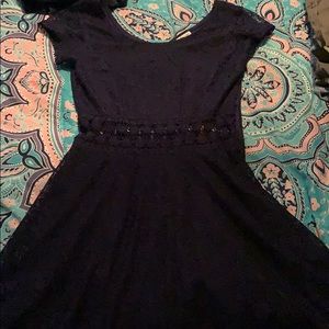 Cute navy blue lace mid section dress rarely worn